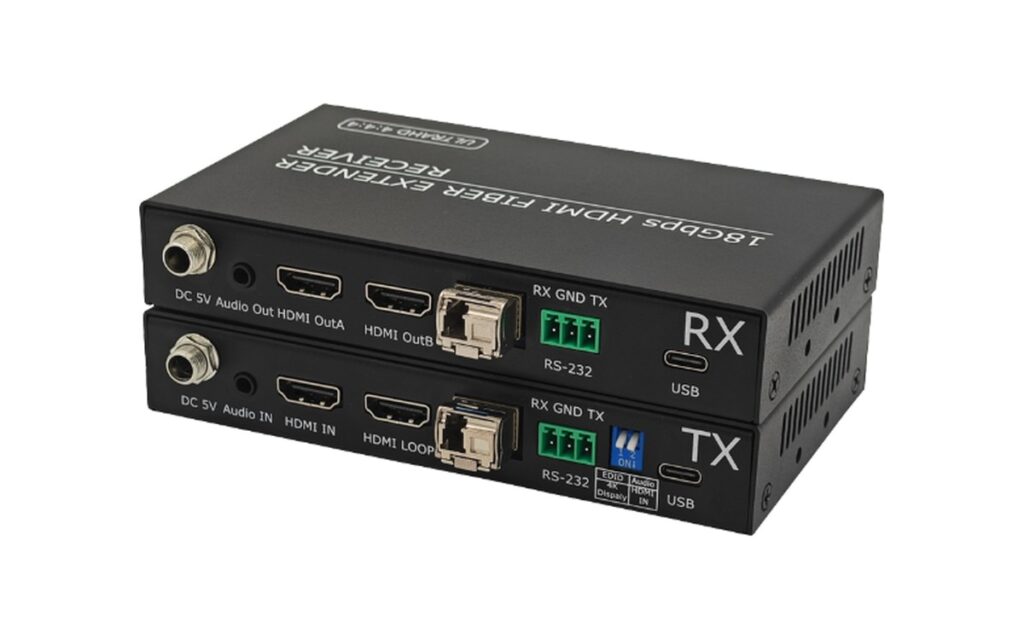 4K60Hz Dual HDMI Output Fiber Extender