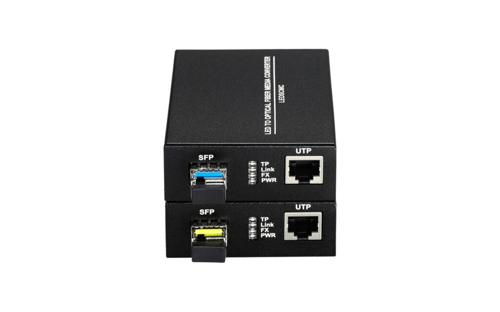 Cat6 to Fiber Optic Extender – alternate view 1