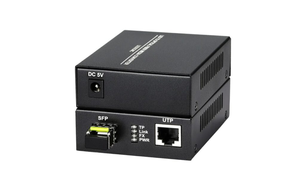 Cat6 to Fiber Optic Extender – alternate view 2