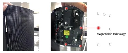 Cylindrical LED Display – embedded magnet design