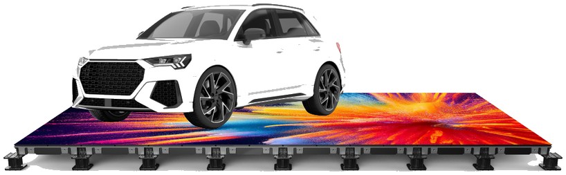 Floor-T Series – load bearing test with car