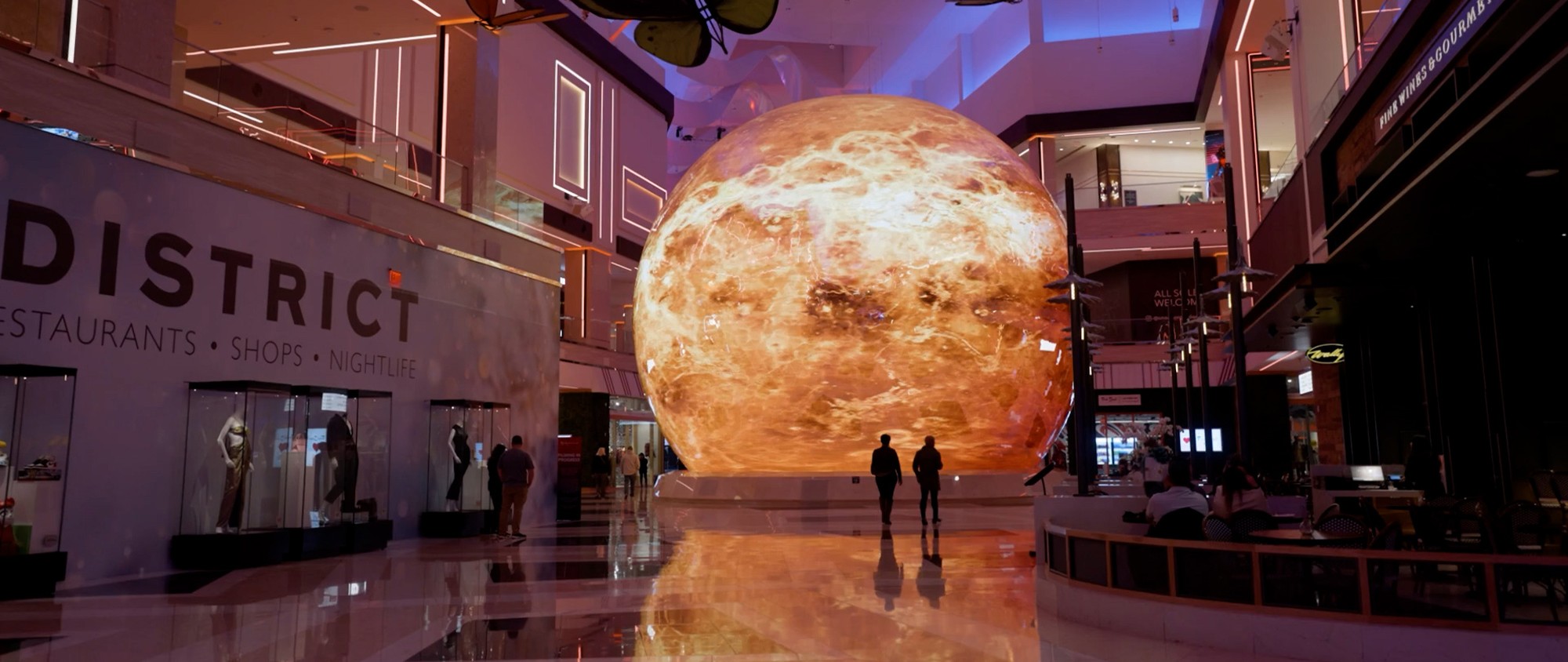 Spherical creative LED display installation
