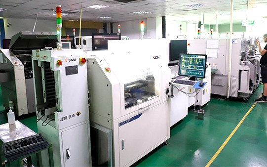 SMT assembly line for LED display electronics