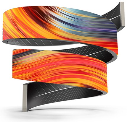 Ribbon-shaped flexible LED screen