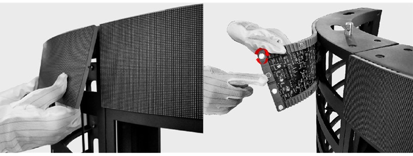 Installing flexible LED modules
