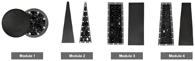 Spherical LED Display – module shapes
